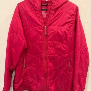 L.L Bean Quilted Pink Hooded Jacket